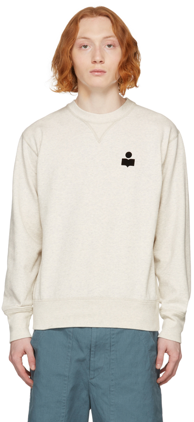 Isabel Marant Logo-print Crew Neck Sweatshirt In Nude