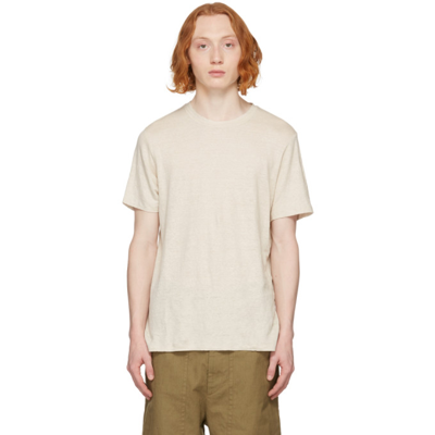 Isabel Marant Short-sleeve Linen T-shirt In Neutrals