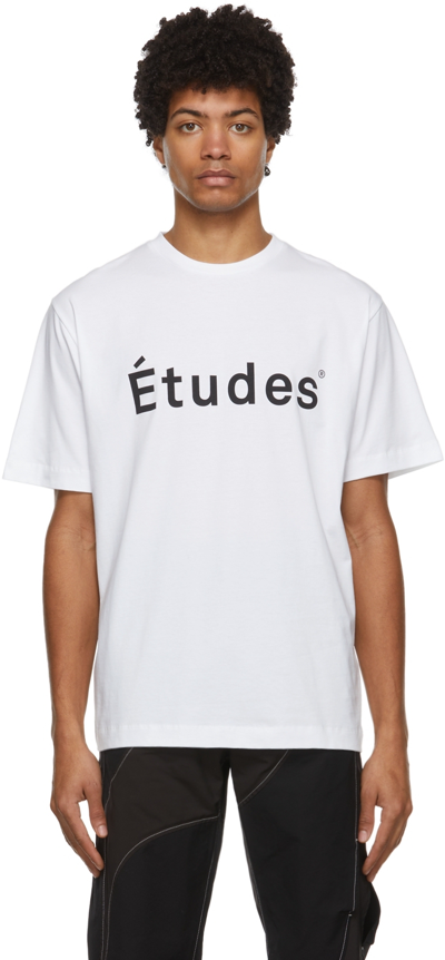 Etudes Studio Wonder Logo-print T-shirt In White