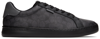 Coach Lowline Signature Low Top Sneakers In Charcoal/grey