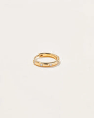 Piercing 10mm Diamond Dot Huggie In Gold