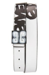 GIVENCHY X CHITO GRAFFITI TAG 4G BUCKLE LEATHER REVERSIBLE BELT