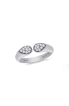 Hueb Bestow Pavé Diamond Open Ring In White Gold