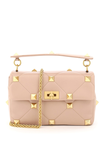 Valentino Garavani Rockstud Shoulder Bag In Pink