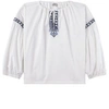 IL GUFO IL GUFO WHITE EMBROIDERED BLOUSE,P22CL222C0031