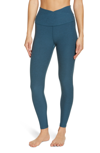 Beyond Yoga Spacedye At Your Leisure High Waisted Midi Legging In Stellar Blue Heather