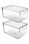 Sorbus Clear Storage Bin With Lid In Clear