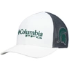 Columbia Men's White Michigan State Spartans Pfg Snapback Adjustable Hat In White