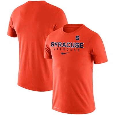 Nike Men's Orange Syracuse Orange Lacrosse Legend 2.0 Performance T-shirt