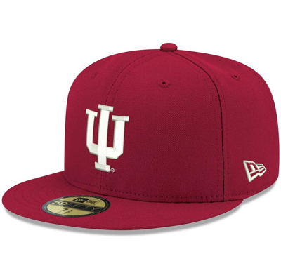 New Era Men's  Crimson Indiana Hoosiers Basic 59fifty Team Fitted Hat