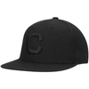 TOP OF THE WORLD TOP OF THE WORLD CLEMSON TIGERS BLACK ON BLACK FITTED HAT