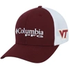 COLUMBIA COLUMBIA MAROON VIRGINIA TECH HOKIES COLLEGIATE PFG FLEX HAT