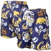 WES & WILLY WES & WILLY NAVY CAL BEARS FLORAL VOLLEY LOGO SWIM TRUNKS