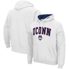 Colosseum Men's  White Uconn Huskies Arch And Logo 3.0 Pullover Hoodie In White