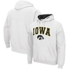 Colosseum Men's Iowa Hawkeyes Arch & Logo 3.0 Pullover Hoodie In White