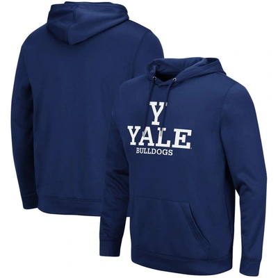 Colosseum Navy Yale Bulldogs Lantern Pullover Hoodie