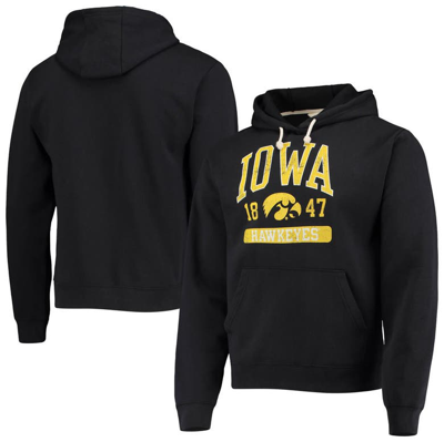 League Collegiate Wear Black Iowa Hawkeyes Volume Up Essential Fleece Pullover Hoodie