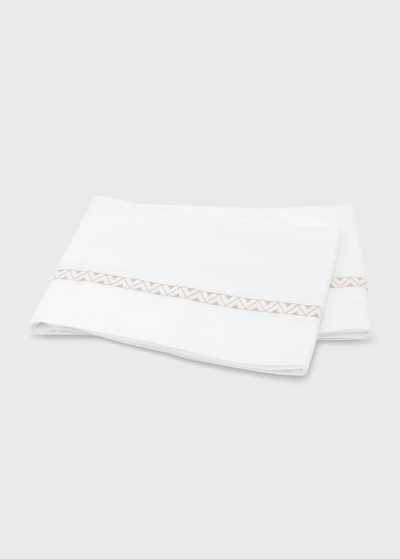 Matouk Prado King Flat Sheet In Dune