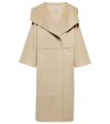 Totême Signature Draped Wool And Cashmere-blend Coat In Eggnog