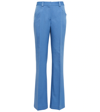 Victoria Beckham Straight-leg Wool Twill Trousers In Soft Blue