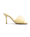 Bottega Veneta The Rubber Lido High-heel Sandals In Moon Beam