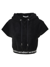 ALEXANDER WANG T BY ALEXANDER WANG CROPPED CORDUROY HOODIE