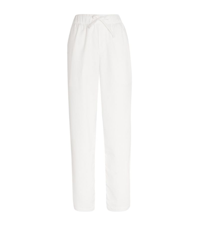 Tekla Drawstring Organic-cotton Pyjama Trousers In White