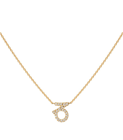 Engelbert Yellow Gold And Diamond Zodiac Capricorn Necklace