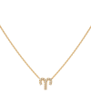 ENGELBERT YELLOW GOLD AND DIAMOND STAR SIGN ARIES NECKLACE