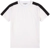 GIVENCHY GIVENCHY WHITE PATTERN T-SHIRT WITH CONTRAST BLACK STRIPE,H25337