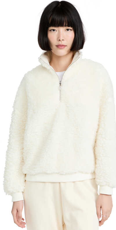 Moon River Sherpa Sweater In Ivory