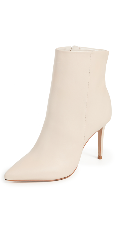 Schutz Mikki Womens Leather Stiletto Ankle Boots In Oyster