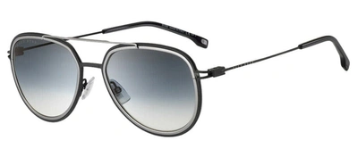 Hugo Boss 1193/s 1v 0284 Aviator Sunglasses In Blue