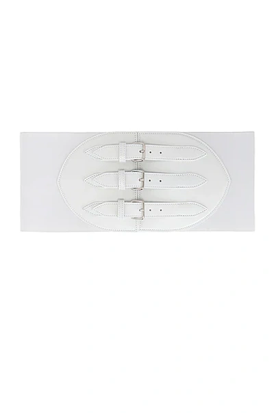 Alaïa Corset Belt In Blanc Optique