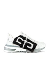 Givenchy Graffiti-logo Lace-up Sneakers In White & Black
