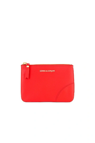 Comme Des Garçons Classic Leather Zip Wallet In Orange