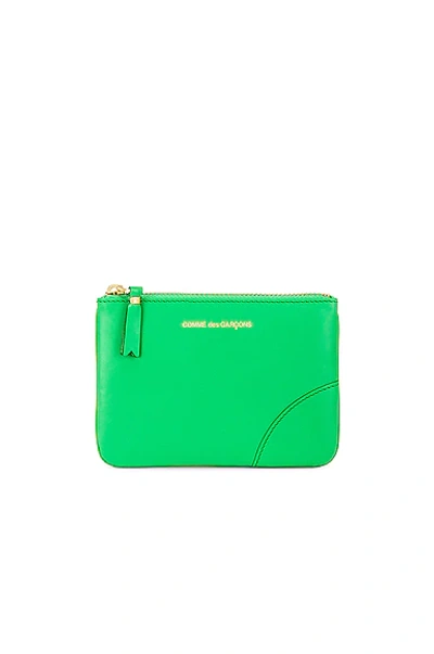 Comme Des Garçons Classic Leather Zip Wallet In Green