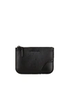 COMME DES GARÇONS VERY BLACK LEATHER ZIP WALLET