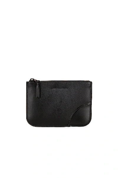 COMME DES GARÇONS VERY BLACK LEATHER ZIP WALLET