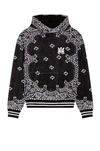 Amiri Bandana-print Drawstring Track Pants In Black & Grey