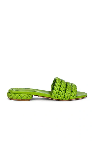 Gianvito Rossi 20mm Ischia Leather Slide Sandals In Green