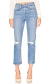 Grlfrnd Karolina High Rise Straight Crop In Blue