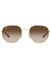Ray Ban Geometric-frame Sunglasses In Braun