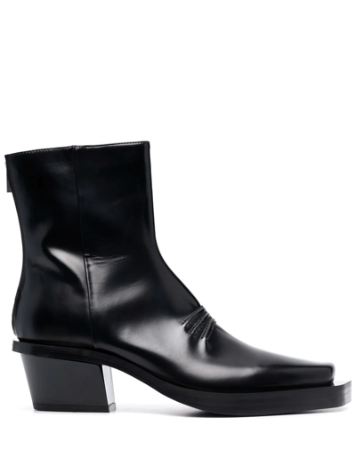 Alyx Leone Leather Ankle Boots In Schwarz