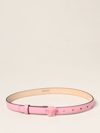 Versace La Medusa Leather Belt In Pink