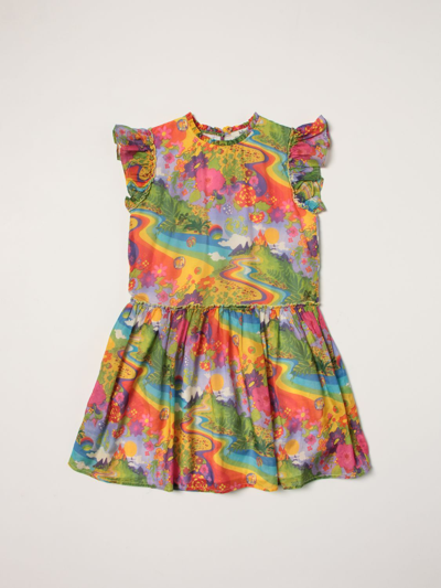 Stella Mccartney Kids' The Beatles  Dress With Graphic Print In Multicolor