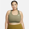 Nike Dri-fit Swoosh Women's Medium-support Non-padded Sports Bra In Green