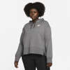 Nike Sportswear Club French Terry Women's Hoodie In Charcoal Heather,white