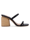 Dolce Vita Women's Ninia Transparent-strap Woven Sandals In Black