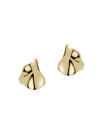 Chloe & Madison Women's 14k Goldplated Sterling Silver Wave Stud Earrings